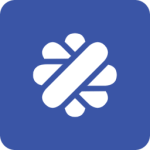Logo de la plateforme Malt blanc sur fond bleu